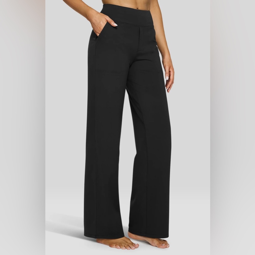 NWT G4Free Black Loose High-Rise Business Casual Pants Size Medium 8/10 - Picture 2 of 11